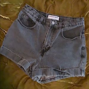 American Apparel High Waisted Cuffed Shorts SZ 28